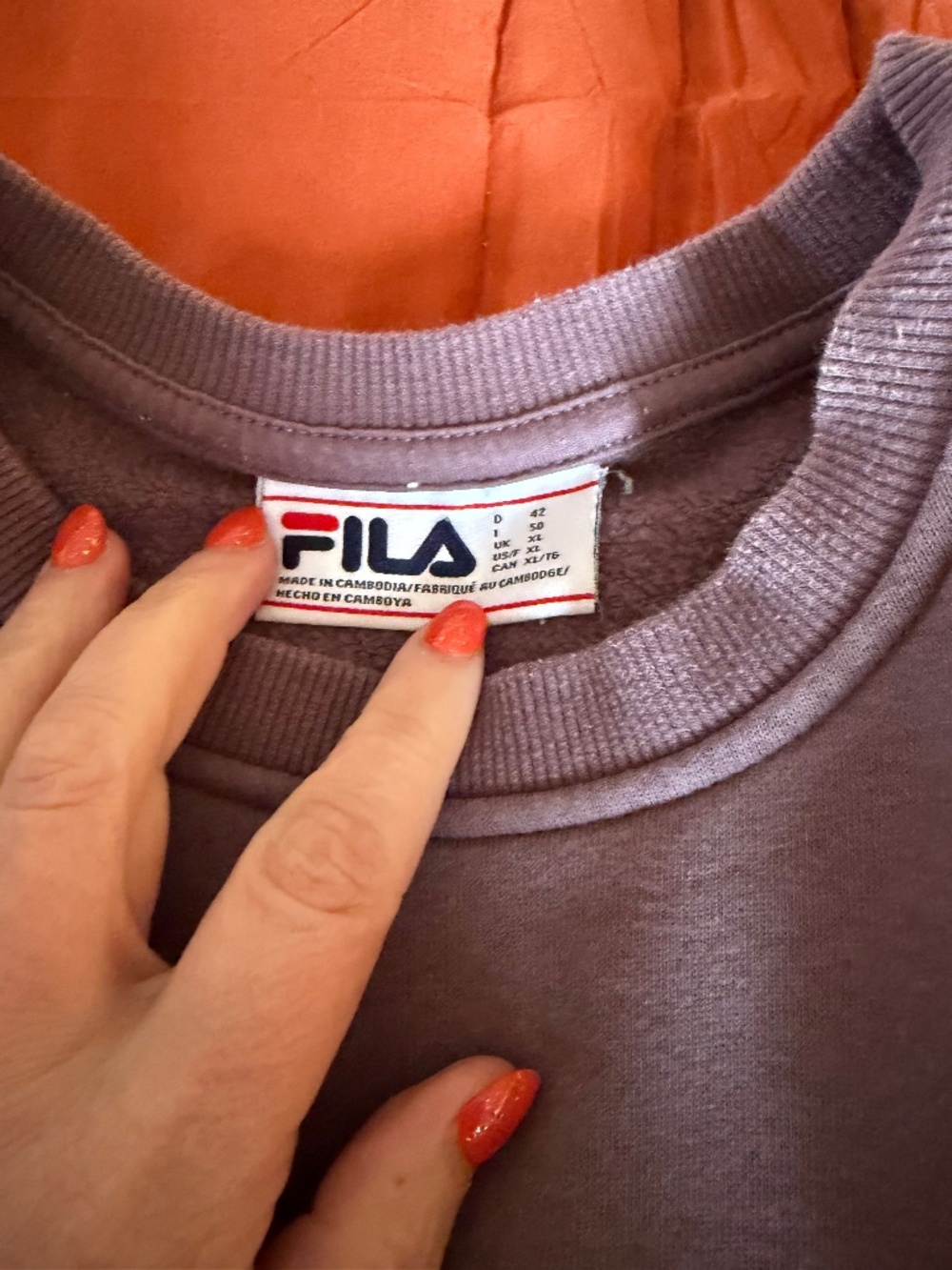 Lavender fila sweats hirt